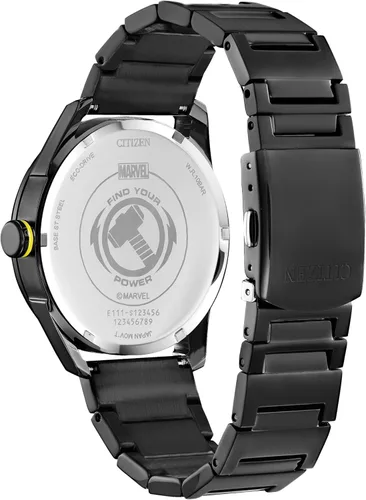 Vista 3 de Citizen Reloj Marvel Thor Eco-Drive para hombre Negro