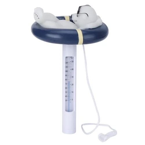 Vista 2 de Termómetro flotante para piscina, con termómetro de cuerda para piscina para bebés, termómetro flotante para jacuzzis, estanques de piscinas al aire