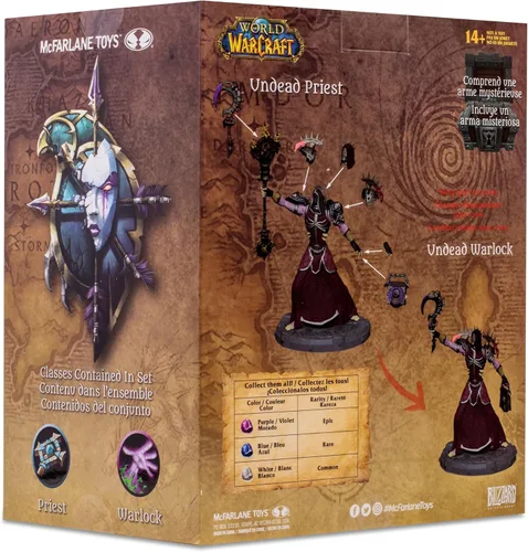 Vista 12 de McFarlane Toys - Figura posada a escala 1:12 de World of Warcraft: Sacerdote/Warlock (Rare)