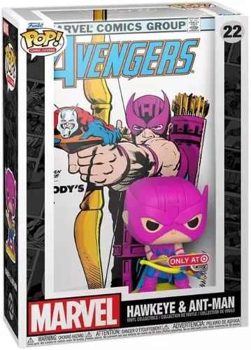 Vista 2 de Funko Pop! Cover Art Colección Marvel, figura de vinilo coleccionable de cómic (Hawkeye y Ant Man)