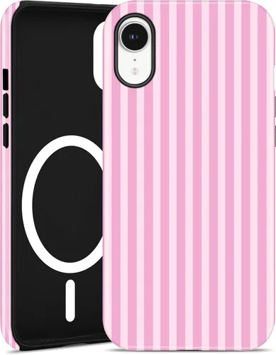 Vista 96 de Jusy Compatible con MagSafe Funda de Teléfono a Rayas para iPhone 7/8/SE, Bonita Funda de Teléfono Protectora Magnética Estética de TPU Suave y PC