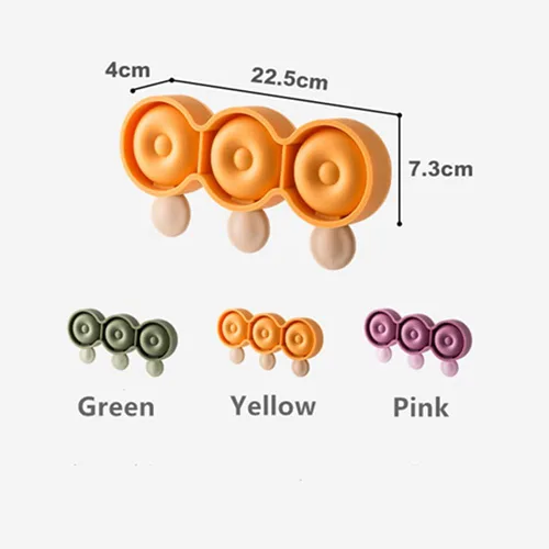 Vista 8 de Inktells Moldes de silicona para paletas de hielo, molde de paletas de hielo de fácil liberación para palitos de paleta, molde redondo reutilizable