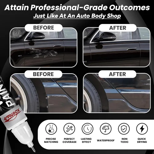 Vista 2 de Pintura mate negra para retoques de coches, lápiz universal y preciso para arañazos de automóviles, removedor de arañazos duradero para autos