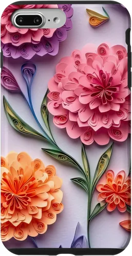 Vista 12 de Funda de claveles estilo Quilling de papel para iPhone 17