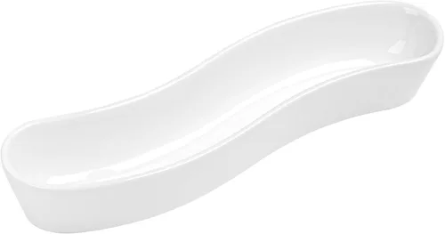 Vista 10 de Restaurantware - Plato de oliva de porcelana curvada, 6 onzas, color blanco