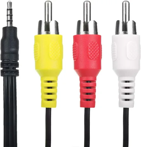 A/V 3.5mm mini plug to 3 RCA Audio/Video Cable AV Lead Cord Compatible with JVC Everio Camcorderl GR Serie to TV LCD, GR-D20 GR-D21 GR-D22 GR-D30