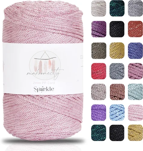 Vista 63 de Makromecity, Cordón de macramé de poliéster de 2 mm x 250 yardas (750 pies) Cordón de macramé de 2 mm de polipropileno para arte y manualidades