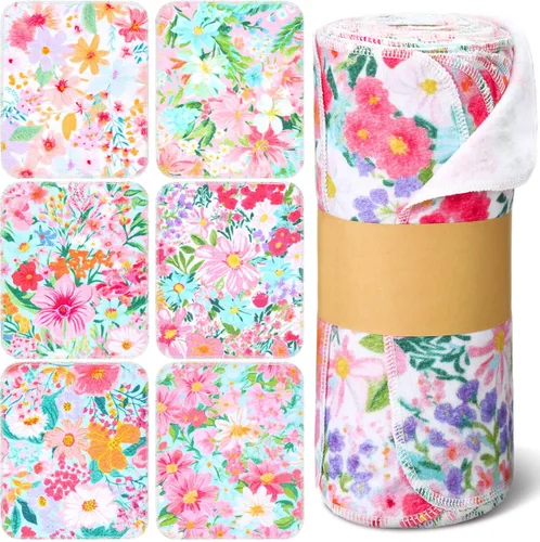 Vista 18 de Paquete de 36 paños de cocina japoneses reutilizables, trapos de limpieza lavables de algodón para el hogar (Azul)
