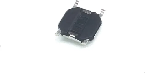 Vista 2 de Tactile Tact Push Button 100 pcs/lot 12V 5.2 * 5.2 * 1.5mm 12V 0.5A 4 Pin SMT Push Button Switch Plastic Tactile Micro Tact Touch Switch Copper