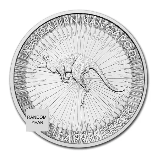 Vista 3 de 2015 - Presente (año aleatorio) P Lote de (5) Moneda de Canguro de Plata Australiana de 1 oz Brillante Sin Circular con Certificados de Autenticidad