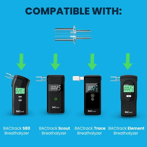 Vista 3 de Boquillas profesionales BACtrack para alcoholímetro (20 unidades) Compatibles con alcoholímetros BACtrack S80, Trace, Scout, Element y S75