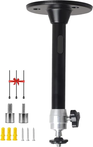 2-Be-Best Soporte de techo para mini proyector, ajustable de 360°, longitud de montaje en pared, 7 pulgadas/7.1 in, compatible con proyectores TMY
