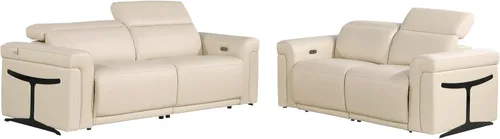 Vista 45 de Blackjack Furniture Mario - Silla eléctrica de cuero de grano superior con reposacabezas ajustables, cargadores USB para dispositivos, sofá