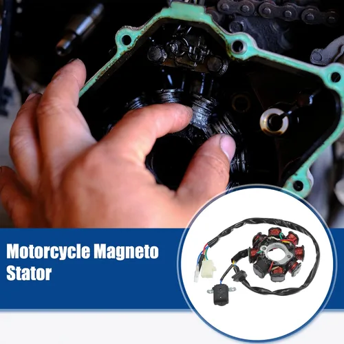 Vista 2 de ACROPIX Bobina de encendido de placa de estator magneto de 5 cables de 8 polos para motocicleta de 50 cc, 80 cc, motor GY6 para ATV, scooter, Go