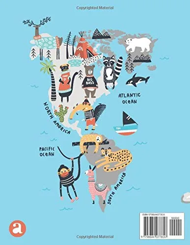 Vista 2 de I Love Animals, Undated Student Planner for Elementary Kids 12 Month Academic Agenda, Daily Homework Organizer with Subjects Wild Animals of the