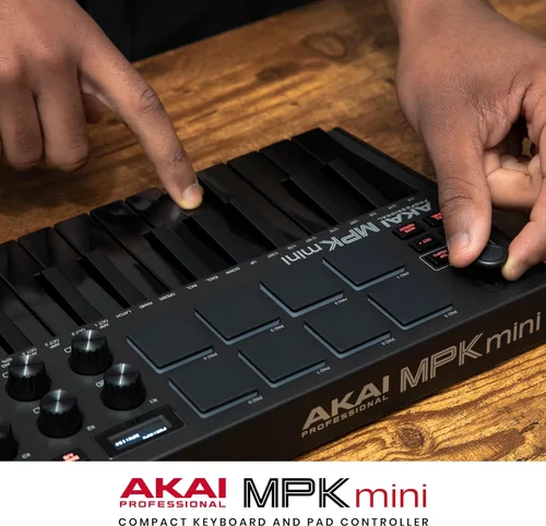 Vista 14 de Akai Professional MPK Mini MK3 - Controlador de teclado MIDI USB de 25 teclas con 8 almohadillas de percusión con retroiluminación, 8 perillas