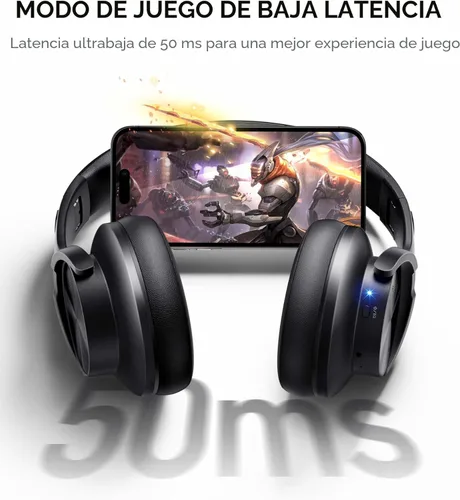 Vista 8 de Picun Auriculares Bluetooth B8, auriculares inalámbricos Bluetooth de 120 horas de reproducción con 3 modos de ecualización, baja latencia, llamadas
