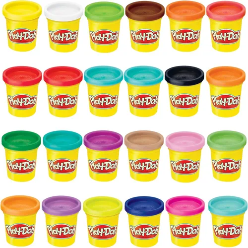 Play-Doh - Compuesto para modelado, paquete de 24 colores, no tóxico, latas de 3 onzas de colores surtidos, suministros de regreso a clases,