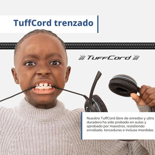 Vista 6 de Cyber Acoustics Auricular estéreo de 3.5mm (AC-5002) – Comunicación duradera, nítida y clara en aulas y en casa