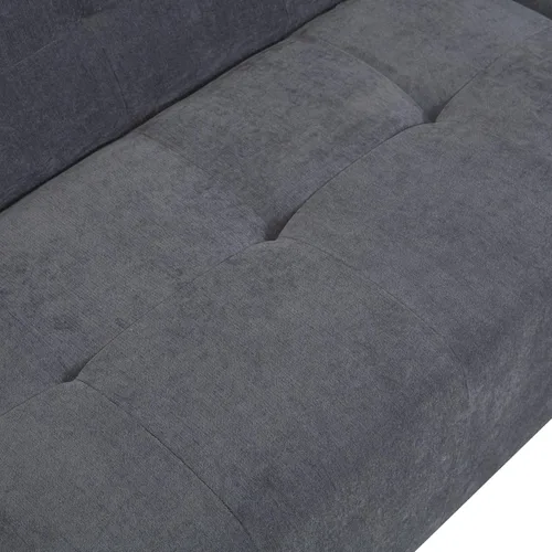 Vista 61 de Sofá modular de felpilla con tapicería en forma de L, sofá modular de 4 asientos con otomana extraíble y 5 almohadas para sala de estar, apartamento