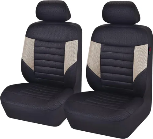 Vista 10 de CAR PASS - Fundas de asiento universales de 13 piezas de malla de aire 3D - 100% transpirables, juegos completos, cubierta de volante y cinturón