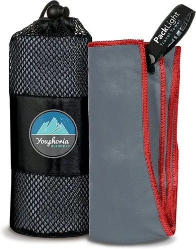 Vista 13 de Toalla de microfibra Youphoria para viaje de secado rápido y ligera - Toalla de secado rápido para camping, playa, mochilero, senderismo