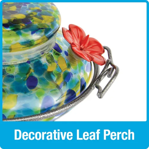 Vista 4 de Nature's Way Bird Products GHF7 alimentador de colibrí iluminado soplado a mano