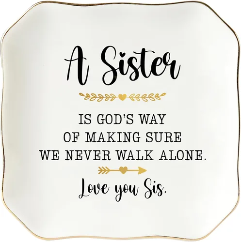 HEXMOZ Regalos de Navidad para Hermanas para Mujeres - Ideas de Regalo de Cumpleaños para Hermanas Mayores Adultas, Hermana Mayor, Hermana Menor,