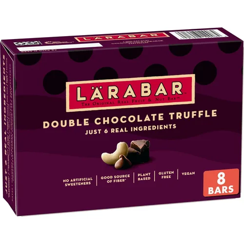 Vista 9 de Larabar Trufa de frambuesa y chocolate, barras de frutas y nueces, sin gluten y veganas, 9.6 onzas, 6