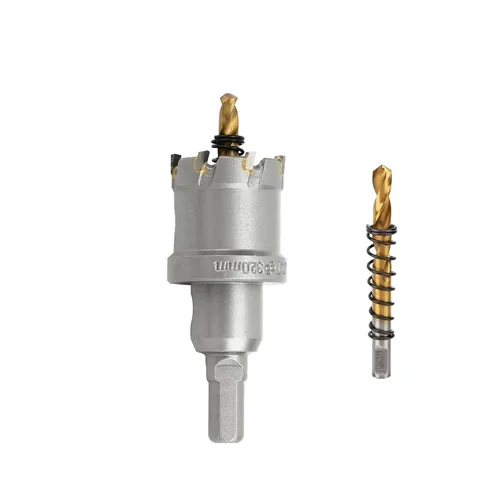 Kit de sierra perforadora TCT de 1-1/4'' (32mm), broca de sierra perforadora de carburo de tungsteno con broca piloto recubierta de titanio para