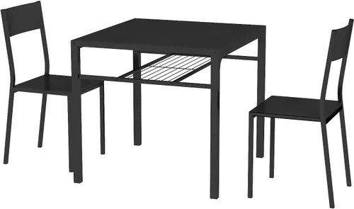 Vista 69 de Gizoon Juego de mesa de comedor para 2, mesa de cocina de 3 piezas con 2 sillas para espacios pequeños, apartamento, cocina, comedor, ahorro