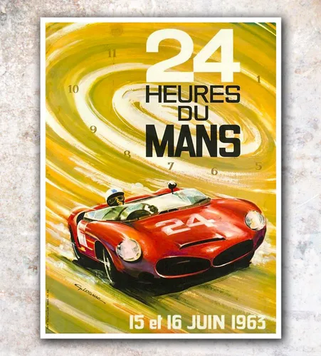 Auto Racing Race Car Vintage Travel Poster Art Retro Print 12x16 a642