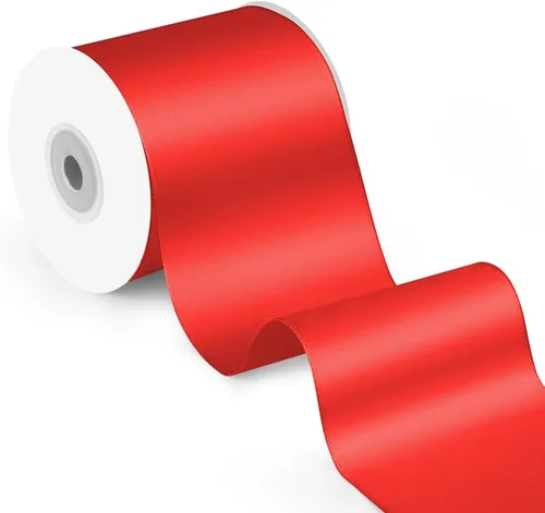 Vista 27 de Cinta de satén de 5/8" x 100 yardas - Cinta de seda naranja otoñal con carrete - Ideal para envolver regalos, ramos florales, manualidades