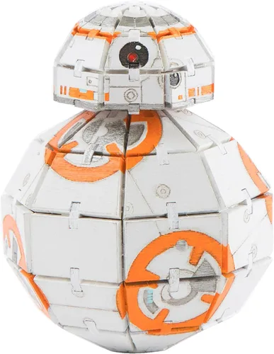 Vista 2 de Star Wars BB-8 - Rompecabezas de madera 3D y figuras de modelo (81 piezas) construye y pinta tu propia réplica de película de Star Wars en 3D