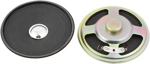 Vista 2 de uxcell - 2 mini altavoces internos ultrafinos de 2.992 in de diámetro 8 ohmios 3 W, carcasa de metal, mini altavoces magnéticos