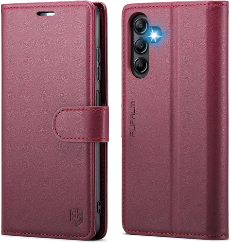 Vista 7 de FLIPALM Funda tipo cartera para Samsung Galaxy A14 5G con bloqueo RFID, soporte para tarjeta de crédito, de piel sintética, función atril, funda