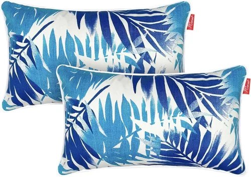 Vista 29 de Pcinfuns Almohadas lumbares para exteriores e interiores, almohada mullida repelente al agua, cojines lumbares decorativos para patio, hogar, sofá
