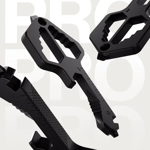 Vista 8 de KeySmart Multitool Pro - Llavero multifunción 18 en 1 con forma de llave, bolsillo para herramientas, llavero multiherramienta para abrebotellas