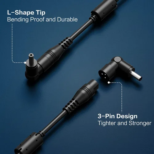 Vista 3 de Powseed Cargador universal para portátil de 45 W para HP Dell Acer Asus Samsung Sony Toshiba Fujitsu Gateway Delta NEC Liteon Notebook Chromebook