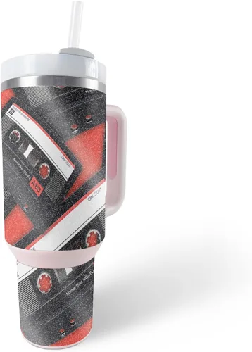 Vista 33 de MightySkins - Vaso con purpurina brillante compatible con Stanley The Quencher H2.0 FlowState de 40 onzas, mármol magma, acabado protector