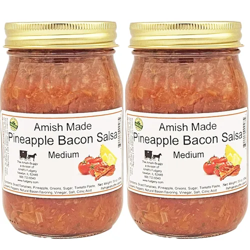 Vista 16 de Arndts Fudgery Amish Made Salsa Tarros de 2-16 onzas (manzana mediana)
