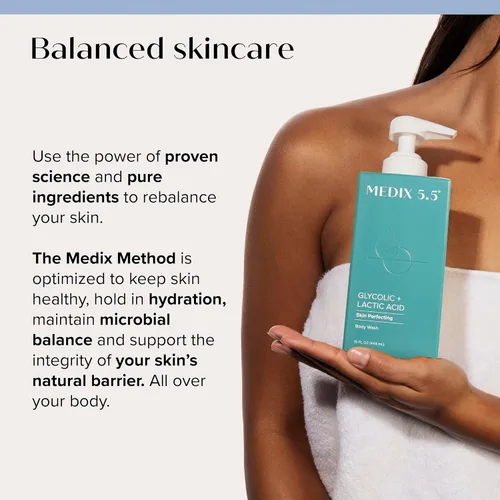 Vista 7 de Medix 5.5 Gel de Limpieza Corporal Exfoliante de Ácido Glicólico + Ácido Láctico Borrador de Protuberancias KP Exfoliante AHA para el Cuidado