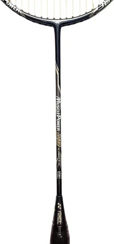 Vista 4 de Yonex Raqueta de bádminton Muscle Power Series con raquetas preencordadas de alta tensión de cubierta completa Negro/blanco
