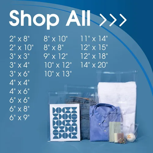 Vista 7 de Spartan Industrial - 9" X 12" (200 unidades) Bolsas de violonchelo transparentes y resellables para embalaje, ropa y camisetas - Autoadhesivas