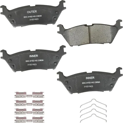 Vista 313 de Pastillas de freno traseras cerámicas Bendix Premium SBC1337 para Cadillac CTS 2014-2008, SRX 2016-2010, Chevrolet Camaro 2015-2010, Saab 9-4X 2011
