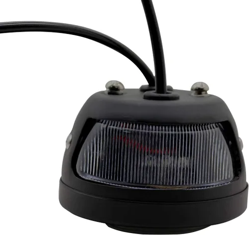 Vista 4 de FATECIM 2 luces traseras LED vintage Duolamp de 12 V, indicador de parada trasera con señales de giro y lámpara de matrícula, lente ahumada