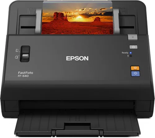 Epson FastFoto FF-640 Sistema de escaneo de fotos de alta velocidad con autoalimentación de fotos