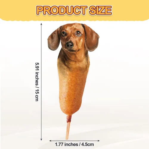 Vista 7 de Ireer 6 calcomanías de perro de maíz de 6 pulgadas, divertidas calcomanías de vinilo para automóvil, calcomanías impermeables para automóvil