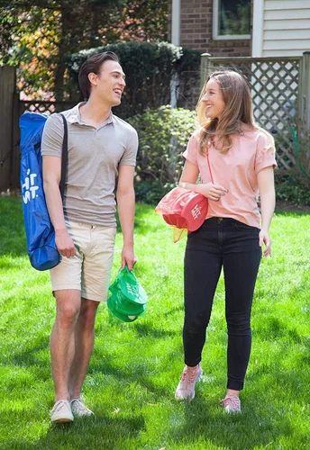 Vista 6 de JOOLA HIT MIT - Juego de red de bádminton portátil de altura ajustable - Red multideporte de competición para interior o exterior para jugar