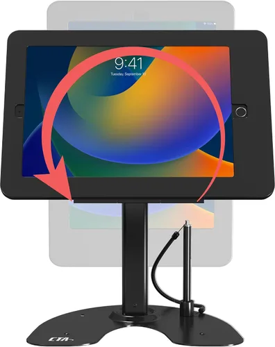 Vista 7 de CTA Digital Dual Kiosk Stand – CTA Dual Security Kiosk Stand with Locking Case, Cable, and 360-Degree Rotating Base – Compatible with iPad 7th/ 8th